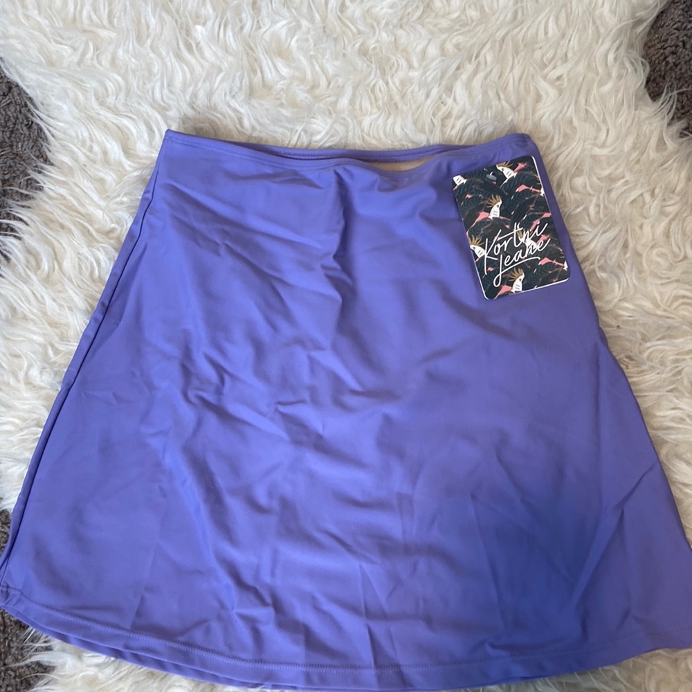 NWT Kortni Jeane High-Waisted Swim Skirt in Periwinkle, Size XS